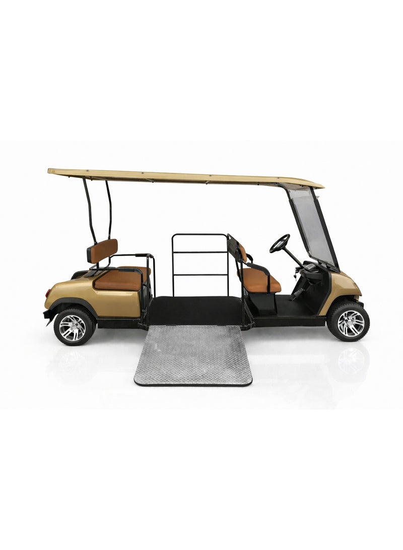 EPIC Handicap Non-Lifted 4-Seater Electric Golf Cart with Lithium Battery 105Ah & Standard Tires |  LSEV (Golden) - Image 1